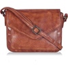 image:imageLeather Flapover Small Crossbody Handbag Purse for Women with Adjustable Strap amp Overflap Snap Closure ToteBagTan Wash