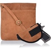 image:imageOzora Multi Pockets Handmade Leather Crossbody Handbags amp Sling Bag for Men amp Women with Detachable Holster Cognac Hunter
