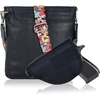 image:imageOzora Multi Pockets Handmade Leather Crossbody Handbags amp Sling Bag for Men amp Women with Detachable HolsterBlack Ndm W3