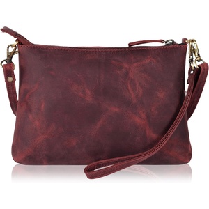 image:imageOzora Leather Small Crossbody Purses for Women Mini Travel Purse with Adjustable Strap Leather Wristlet PursesRed Hunter