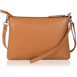 image:imageOzora Leather Small Crossbody Purses for Women Mini Travel Purse with Adjustable Strap Leather Wristlet PursesTan Soft